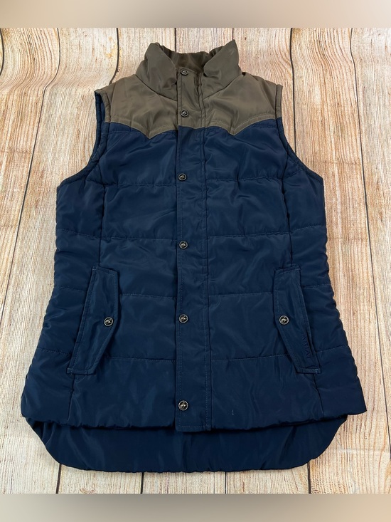 Ariat Jackets & Blazers - Women’s Ariat Western Blue Brown Full Zip Button Vest Size Small
